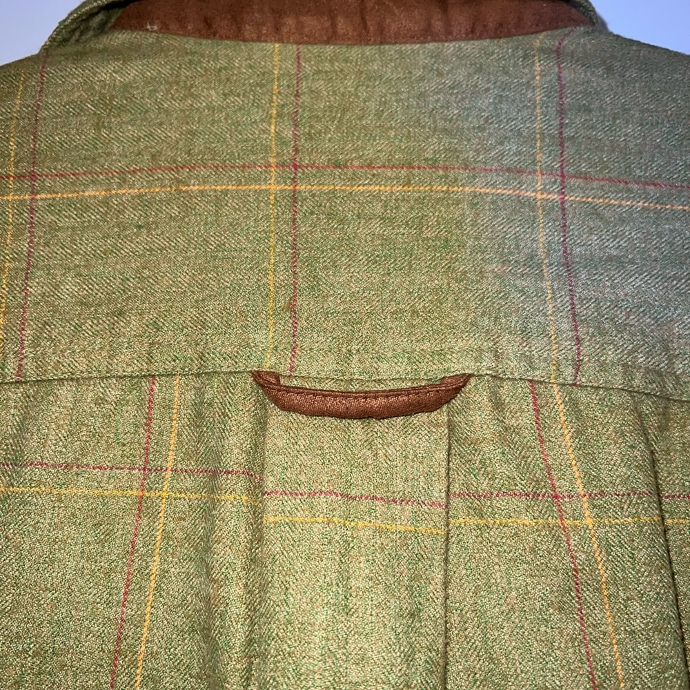 ORVIS Flannel Shirt Button Up Long Sleeve Elbow Pads Patch Plaid - Picture 7 of 8